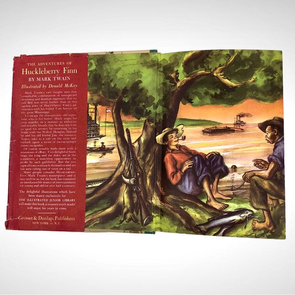 Mark Twain The Adventures Of Huckleberry Finn with Dust Jacket 1948 - Picture 2 of 8